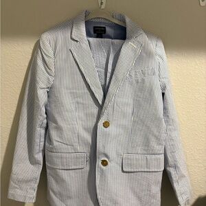 Crewcuts Blue and White Striped Kids Blazer